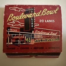 Vintage 1950s Boulevard Bowl Long Beach CA Bowling Alley Matchbook Cover picture