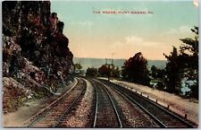 The Rocks Huntington Pennsylvania PA Railway Road Rock Cliff & Lake Postcard picture