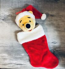 Vintage Christmas Stocking Winnie the Pooh Plush Head disney picture