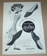 1958 print ad - Spalding Shoes CUTE archery girl artwork art vintage advertising picture