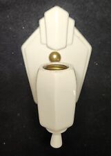 1936 Crested Skyscraper Porcelain Wall Sconce w Outlet by  Porcelier - Model 108 picture