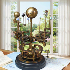 Vintage Brass Orrery Model 18" Mechanical Solar System Sculpture Astronomy Gift picture