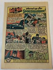 1949 BATMAN Anti-Racism Civil Rights PSA ad page ~ Stand Up for Sportsmanship picture