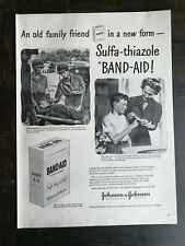 Vintage 1943 Johnson & Johnson Band Aid Full Page Original Ad picture