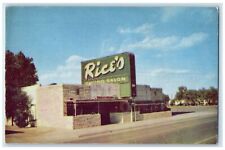 c1960s Rice's Dining Salon Exterior Roadside Amarillo Texas TE Unposted Postcard picture