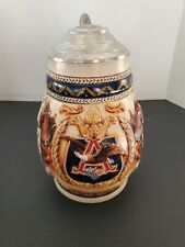 🍺 1997 Anheuser Busch Pride and Tradition Budweiser Lidded Stein w COA #19139 picture