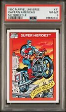 1990 Marvel Universe #31 Captain America's Motorcycle PSA 8 picture