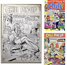 Chili #10 page 7 1970 Pin-up Splash Original Art by Stan Goldberg MILLIE MARVEL picture