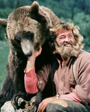 The Life and Times of Grizzly Adams Dan Haggerty with bear smiling 24x36 Poster picture