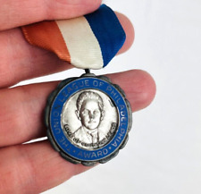 Union League of Philadelphia 1950s Ribbon Pinback Sterling Silver Medal   *Ja5 picture