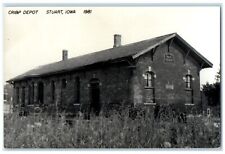 c1981 Cri&P Depot Stuart Iowa Railroad Train Depot Station RPPC Photo Postcard picture