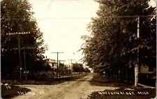 Vintage Michigan MI RPPC Photo Postcard 3rd St Breckenridge Wheeler County 1912 picture