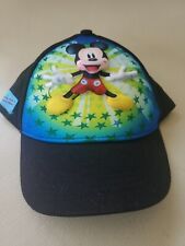 Disney 3D Mickey Mouse Boys Hat. Black Blue Raised Puffy picture