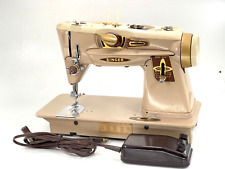 Vintage Singer 500a Rocketeer MCM Slant-O-Matic Sewing Machine w/ Foot Pedal picture