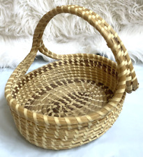 Charleston South Carolina Handled Sweet Grass Basket with Triple Handle picture