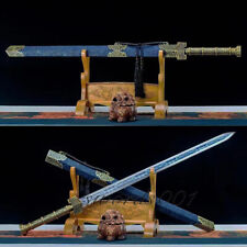 Blue Chinese Sword Han Dynasty Jian Carbon Steel Blue Blade Lightning Pattern picture