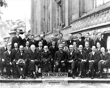 ALBERT EINSTEIN 1927 SOLVAY CONFERENCE ON QUANTUM MECHANICS  8X10 PHOTO (AA-098) picture