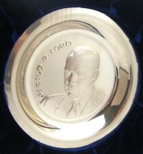 Franklin Mint 1974 Gerald Ford Official Inaugural Sterling Silver Plate 8