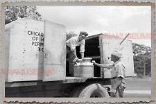 50s HUNTLEY MCHENRY KANE ILLINOIS WORKER MILK TRUCK VINTAGE USA Photograph 11430 picture