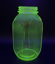 Uranium Glass Depression Glass Large Jar picture
