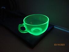 VINTAGE VASELINE GLASS COFFEE/TEA CUP picture