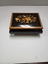 Vintage Reuge Jewelry Music Box Italian Inlaid Wood MUSIC   Swiss picture