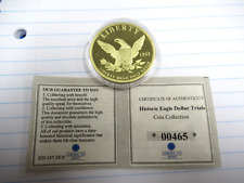 American Mint 1852 Half Eagle Dollar Trial Fantasy 40mm Proof Coin Layered in24K picture