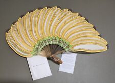 BANANA Calfhide Brise Hand Fan, Modern, Handmade picture