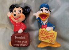 Rare Vtg Plaster MICKEY & DONALD w/suitcase figurine from 1960’s Disneyland picture