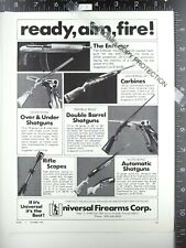 1972 Universal Firearm Co Enforcer M-1 rifle Over Double Auto Wing shotgun ad picture