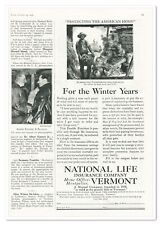 Print Ad National Life Insurance Vermont Vintage 1937 3/4-Page Advertisement picture