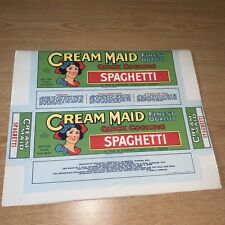 Vintage Cream Maid “Spaghetti Box Label” P. Tosi & Company. Vancouver, Canada picture