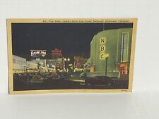 Postcard Sunset and Vine in the Hesrt of Hollywood CA Bowling c1944 A65 picture