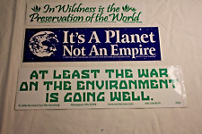 environmental Bumper Sticker lot of 3 preserve the wilderness, it's a planet... picture