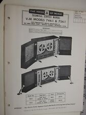 SF 60's V-M Voice of Music Technical Service Manual MODELS 744-1 & 754-1  BIS picture