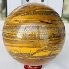 Natural Tiger Eye stone ball quartz crystal ball Reiki healing 1920G picture