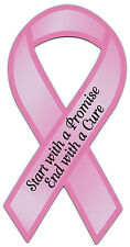 Ribbon Awareness Magnet - Start With A Promise, End With A Cure (Breast Cancer) picture