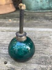 Antique 1880 1893 Green Ball Glass Jeweler Dentist Alcohol Lamp picture
