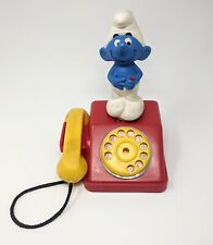 Smurf Toy Telephone * Peyo * 1982 * Plastic Yellow Handset picture