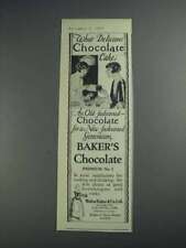 1925 Baker's Chocolate Ad - What Delicious Cake picture