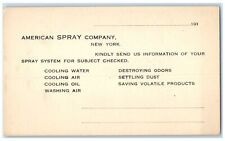 c1910 American Spray Company New York City New York NY Antique Postal Card picture