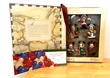 VINTAGE 1999 RARE DISNEY HOLIDAY ATLAS STORYBOOK MICKEY MOUSE LE ORNAMENT SET picture