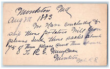 1883 One Cent Re-Entry Monkton Maryland MD Baltimore MD Antique Postal Card picture