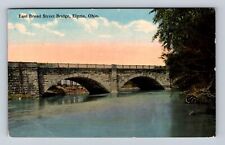 Elyria OH-Ohio, East Broad Street Bridge, Antique, Vintage Souvenir Postcard picture