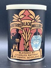 Vintage Rattray’s Black Mallory Tobacco Tin 4 Oz Charles Rattray Perth Scotland picture