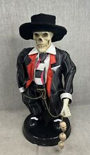 Rare Gemmy Gangster Zoot Suit Dancing Skeleton Singing Halloween Works Great picture