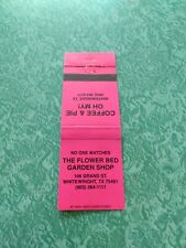 Vintage Matchbook Ephemera Collectible A24 whitewright Texas flower bed picture