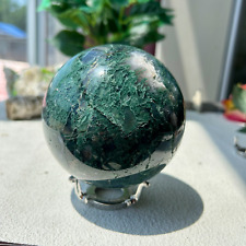 1555g Natural Beautiful Moss Agate Sphere Quartz Crystal Ball Healing 101mm 24th picture