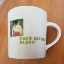 Starbucks Cafe Estima Coffee Mug Multi Region Blend 2005 White Lime Green 16 oz picture
