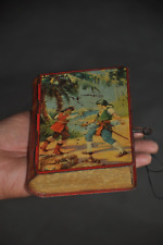 Vintage Chad Valley Pirates Litho Book Shape Saving Safe/Coin Tin Box,England picture